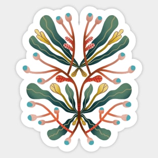 Botanical symmetry  composition Sticker